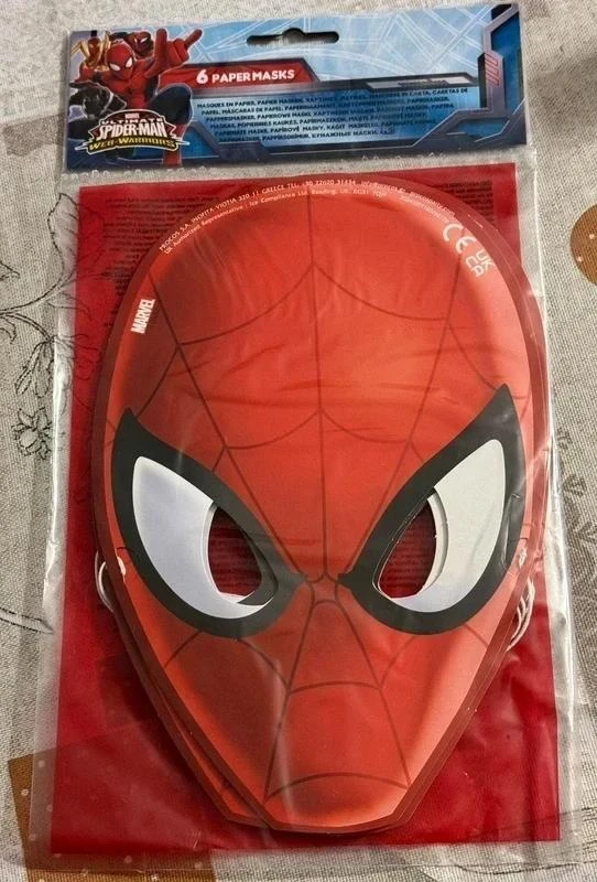 Paquete de 6 máscaras de papel Spider-man #Spiderman